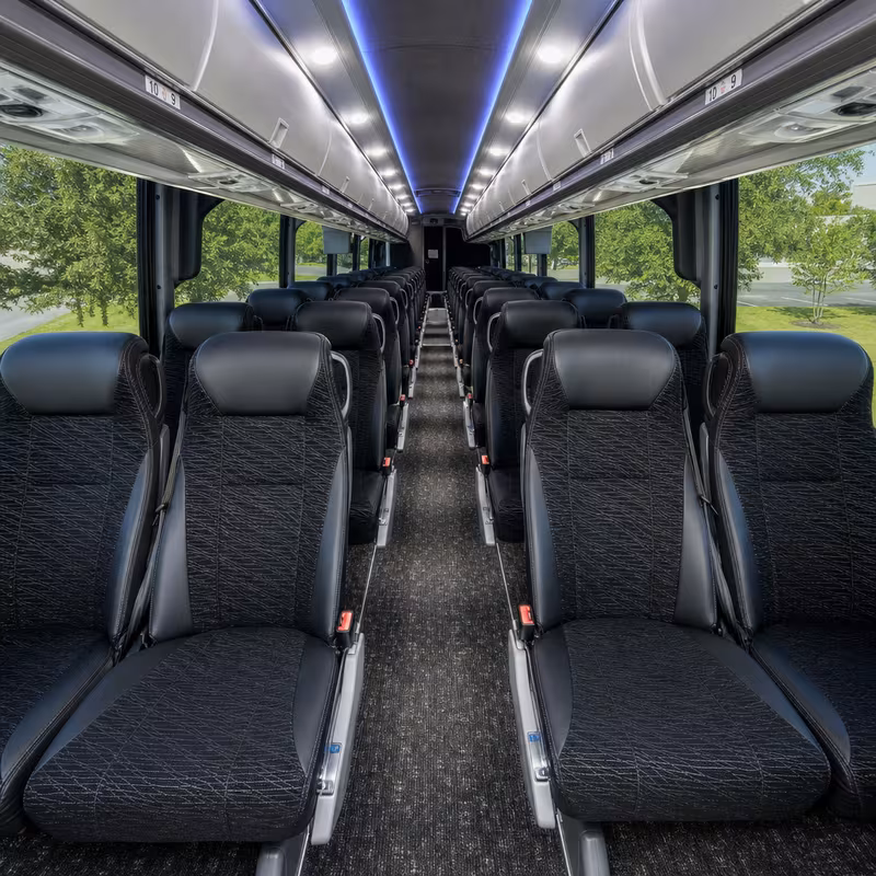 40-56 Passenger Charter Bus Inside