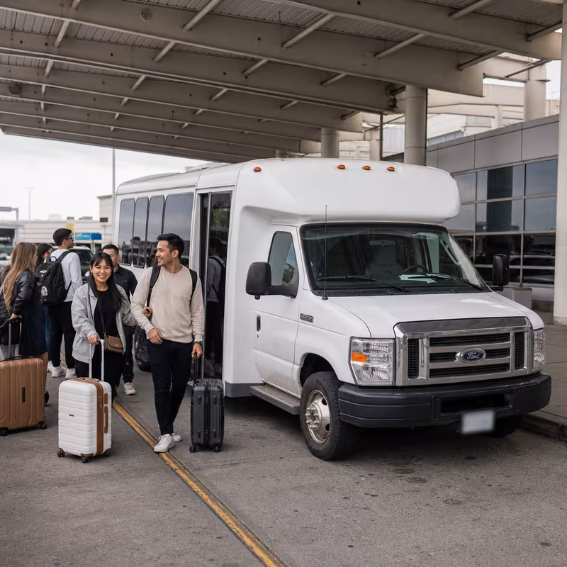 Black Mercedes Sprinter van staged for an Fort Lee Airport Transportation group